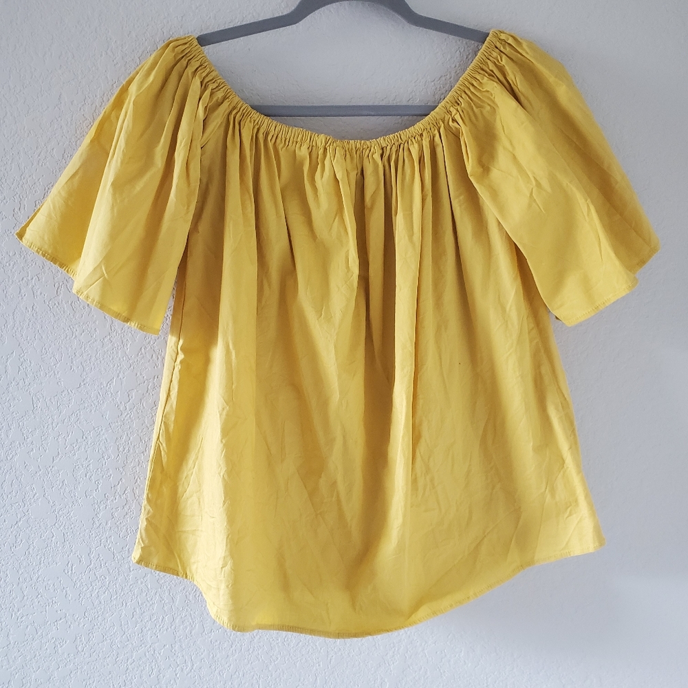 Miracle Berry mustard off shoulder